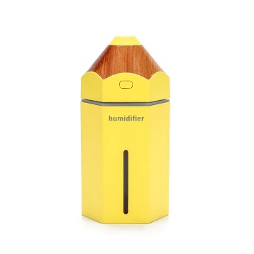 Pencil Humidifier - USB Ultrasonic Aromatherapy Air Humidifier LED Light - Aroma Diffuser Mist Maker Fogger for Office, Cars and Baby Rooms. 