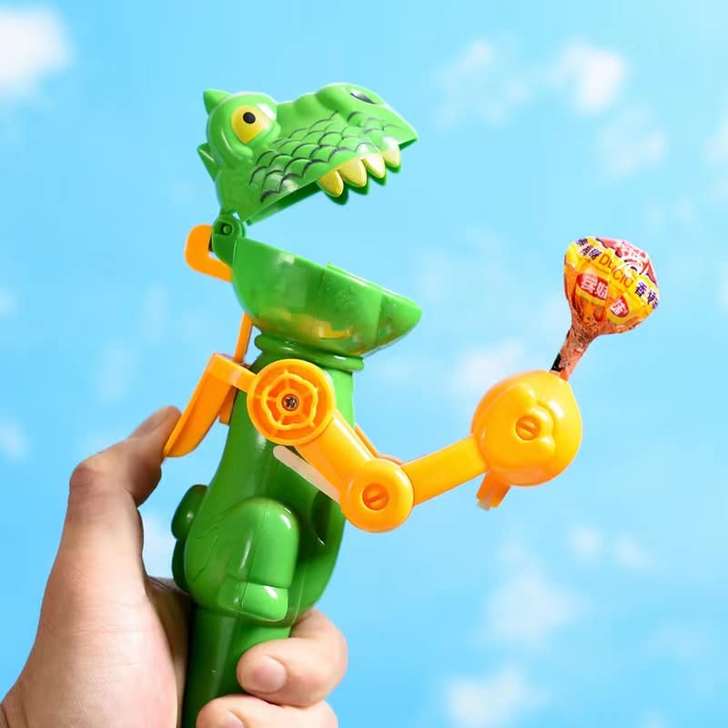 1 PC Lollipop Robot Holder, Creative Lollipop Toy Design Eat Lollipop, Funny Dinosaur Shape Lollipop Holder Dog, Lollipop Case Pet Toys, Fun Gift for Cat, Pet and Kid Over 3 Year(No Lollipop)